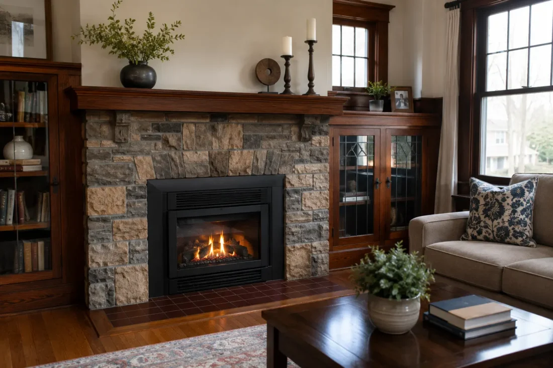 Natural vent (B-vent) Gas fireplaces