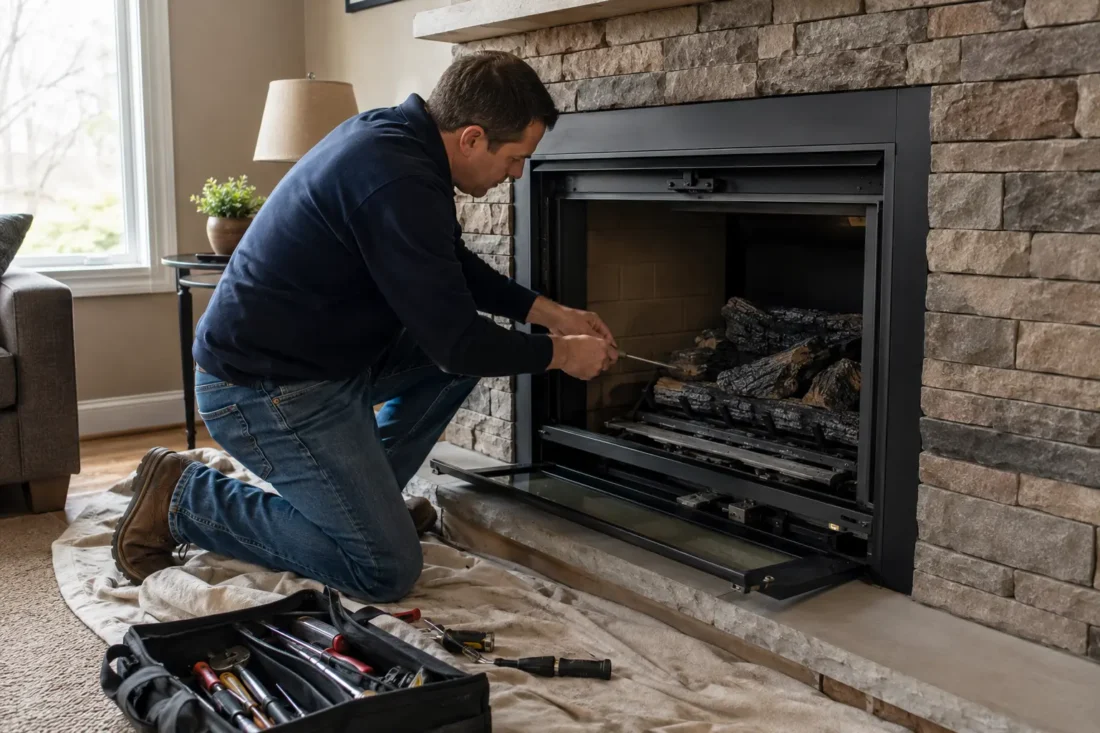 Who services your gas fireplace after installation