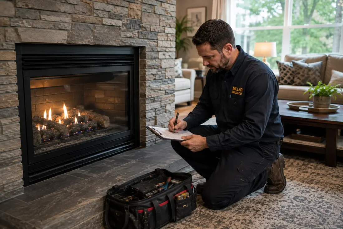 Make Gas Fireplace Maintenance Simple with Miller Brick