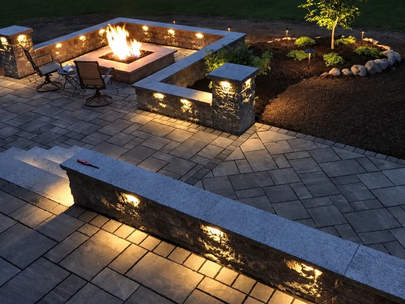 Lighting the Fire Pit Area